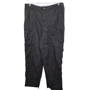 REI Co-O Women's Gray Convertible Hiking Pants Size 12 Lightweight Nylon Zip-Off